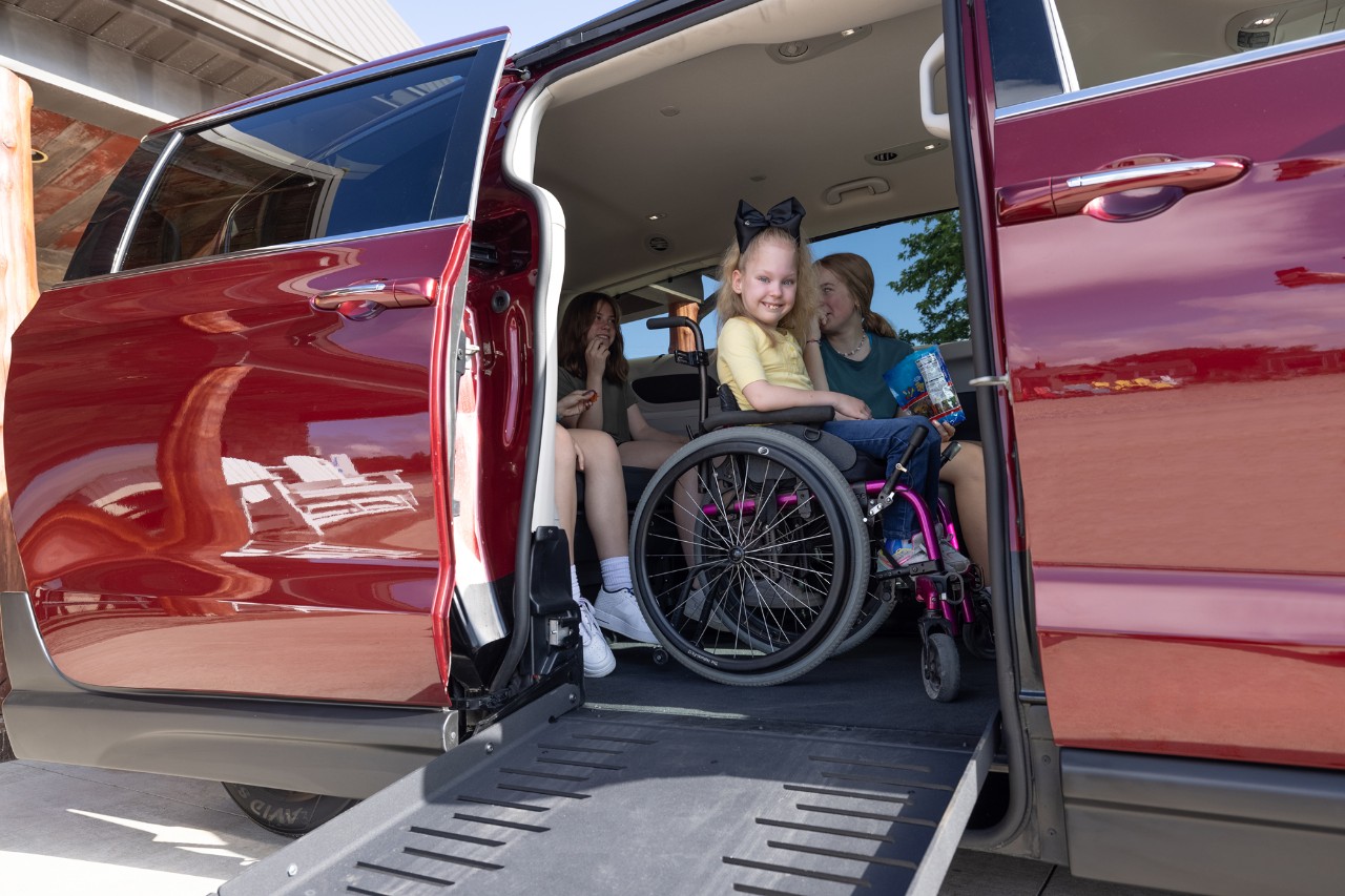 Chrysler Companionvan Wheelchair Van with Ramp Extended Close-up Side View