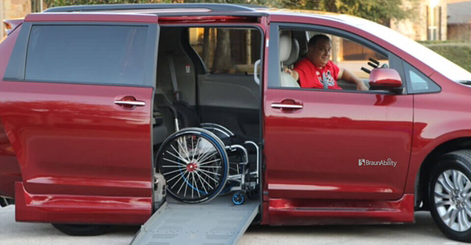Team USA wheelchair rugby head coach, James Gumbert, in his BraunAbility van