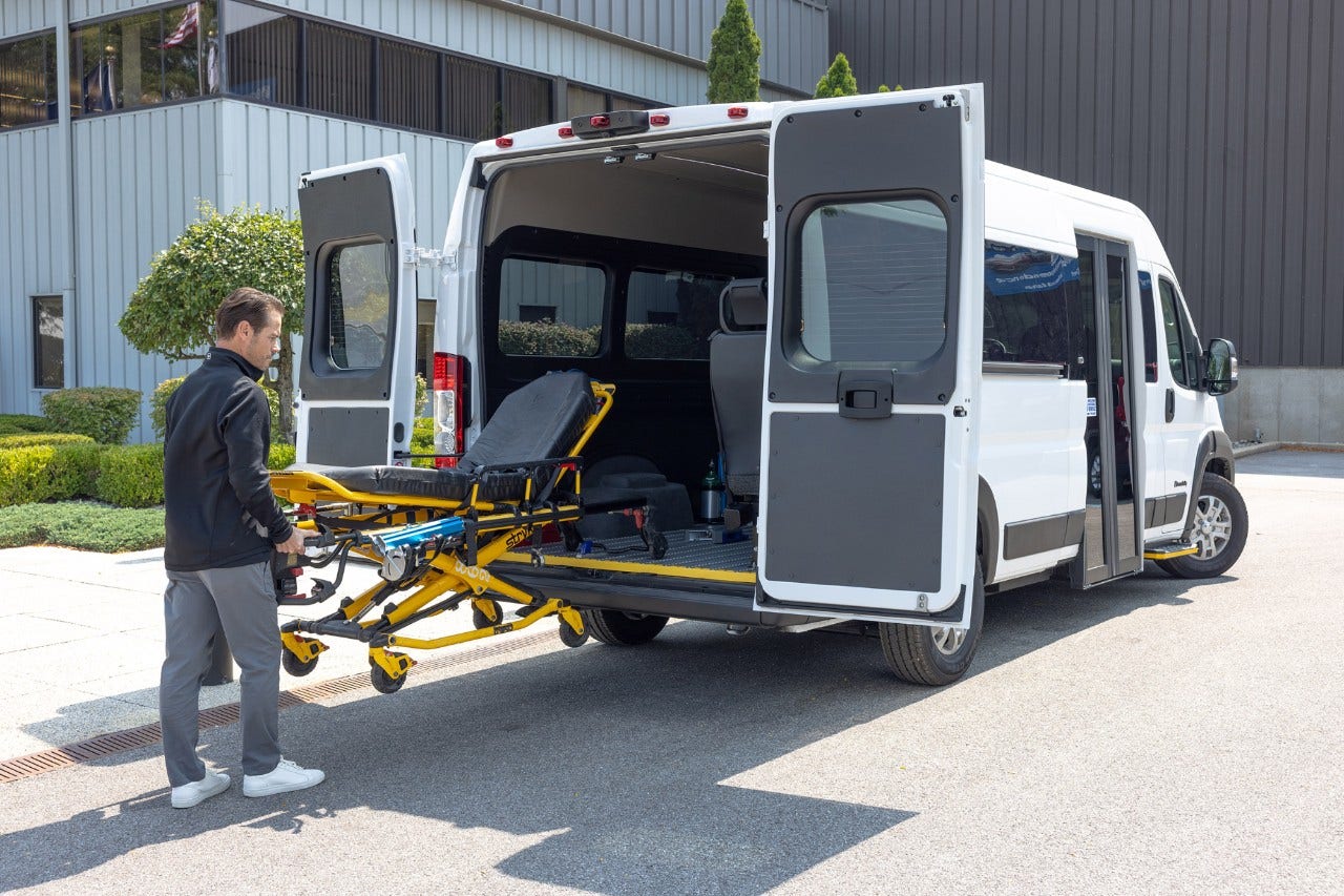 commercial promaster full-size ada van ambulette climate control