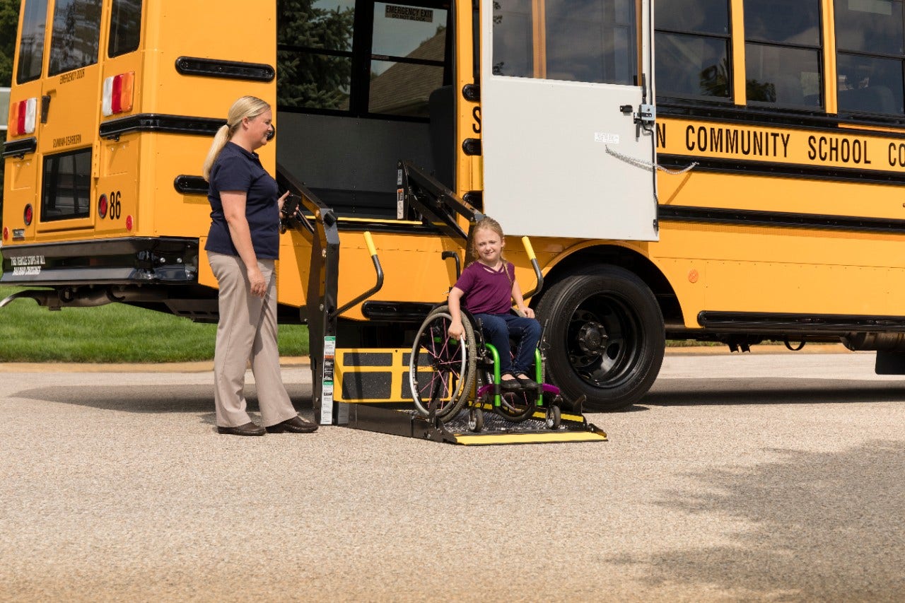 wheelchair lift on schoolbus