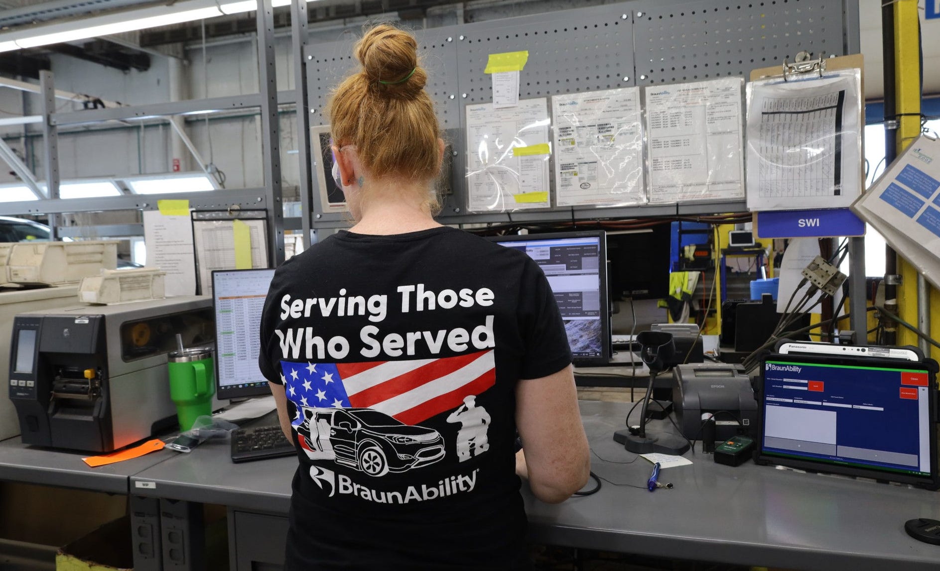 Person wearing patriotic shirt