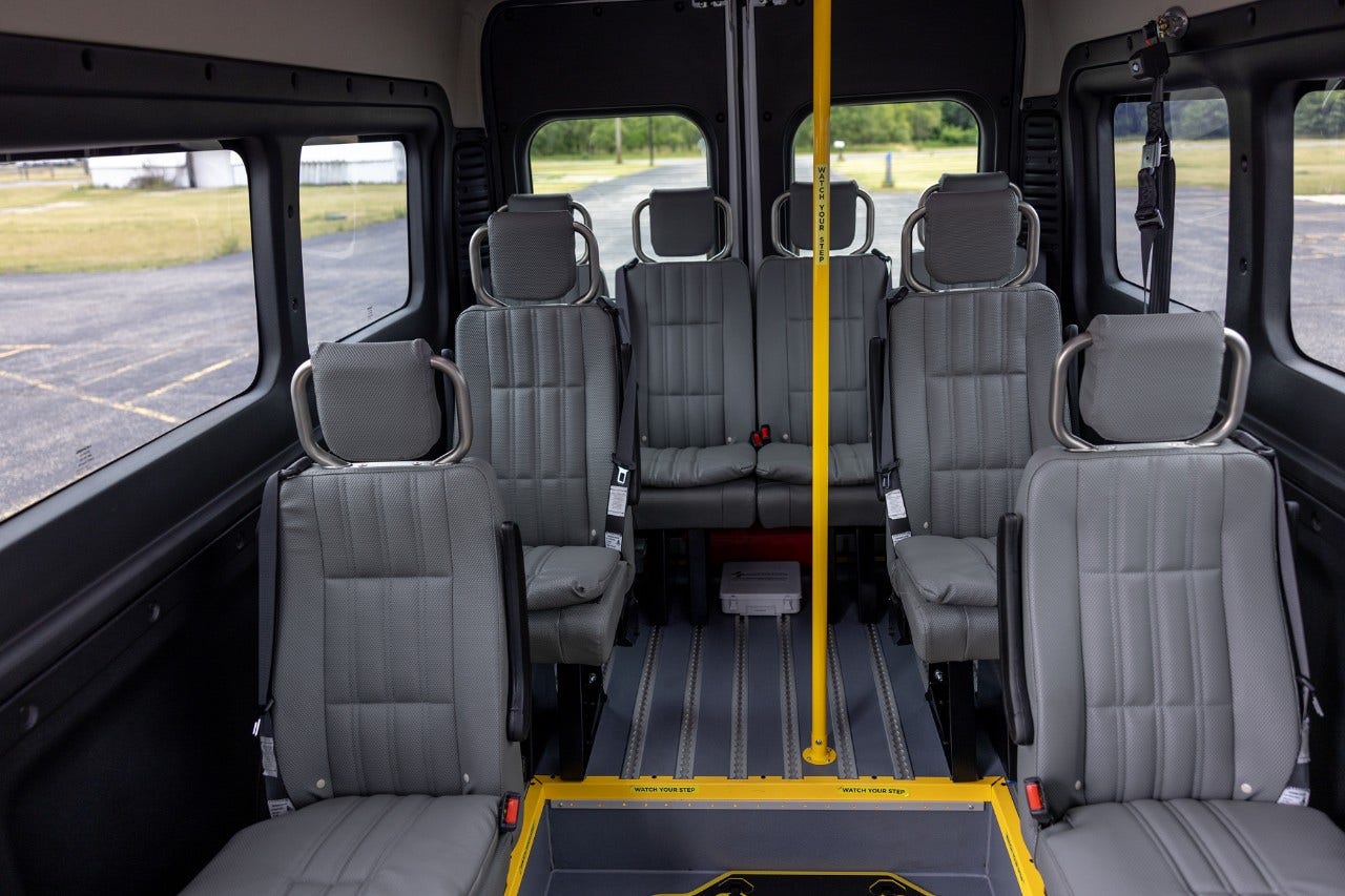 commercial promaster full-size ada van interior seating