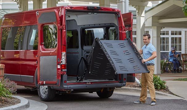 Full-size wheelchair van rear entry