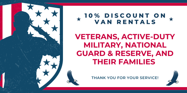 10% discount on wheelchair accessible vehicle rentals for veterans