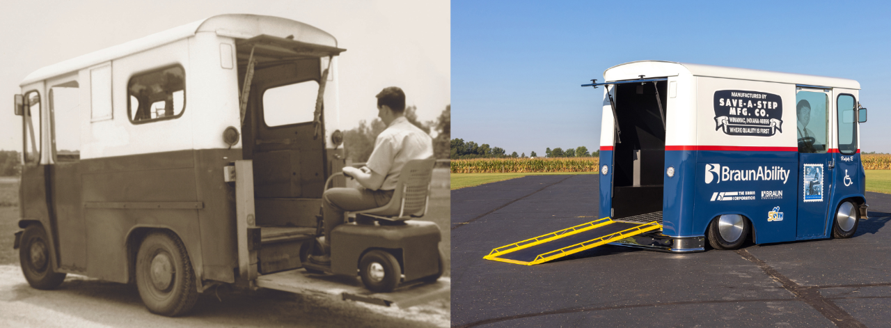 First wheelchair accessible vehicle made by Ralph Braun