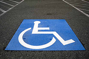 Handicap parking space paint|Brett Eastburn|Handicap Parking space|orange cone|Brett Eastburn writes about accessible parking spaces