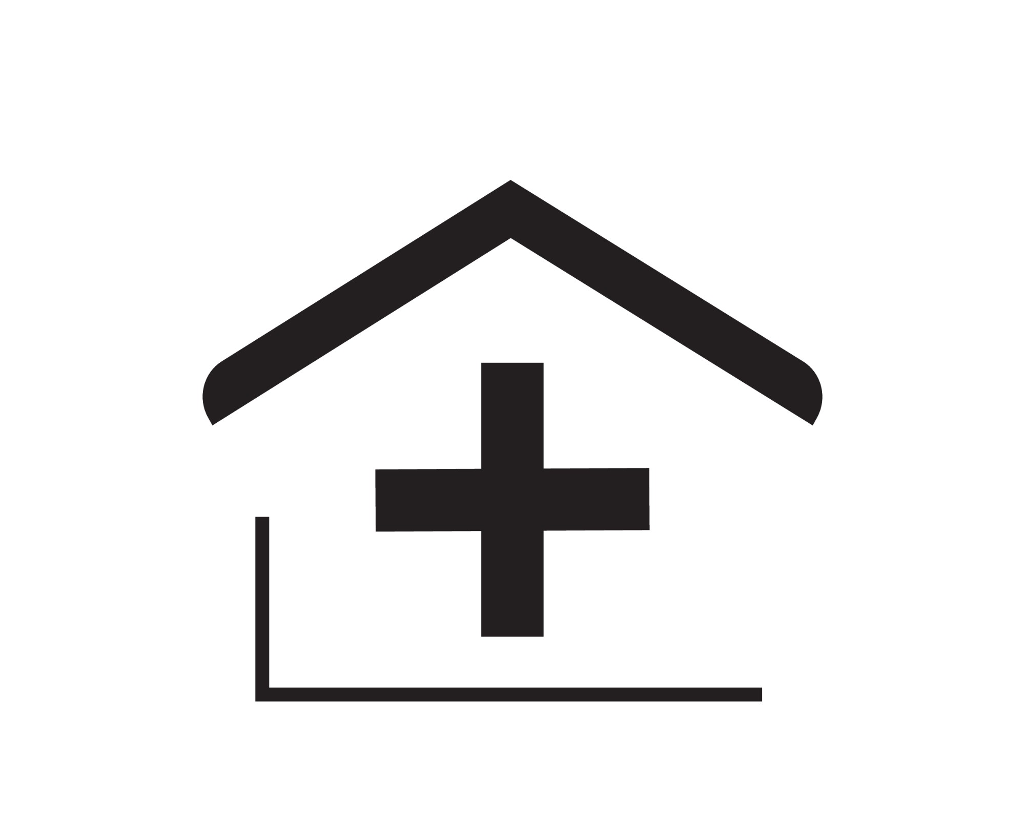 image of a house with a medical cross on it