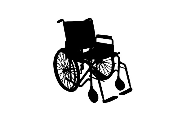 black wheelchair