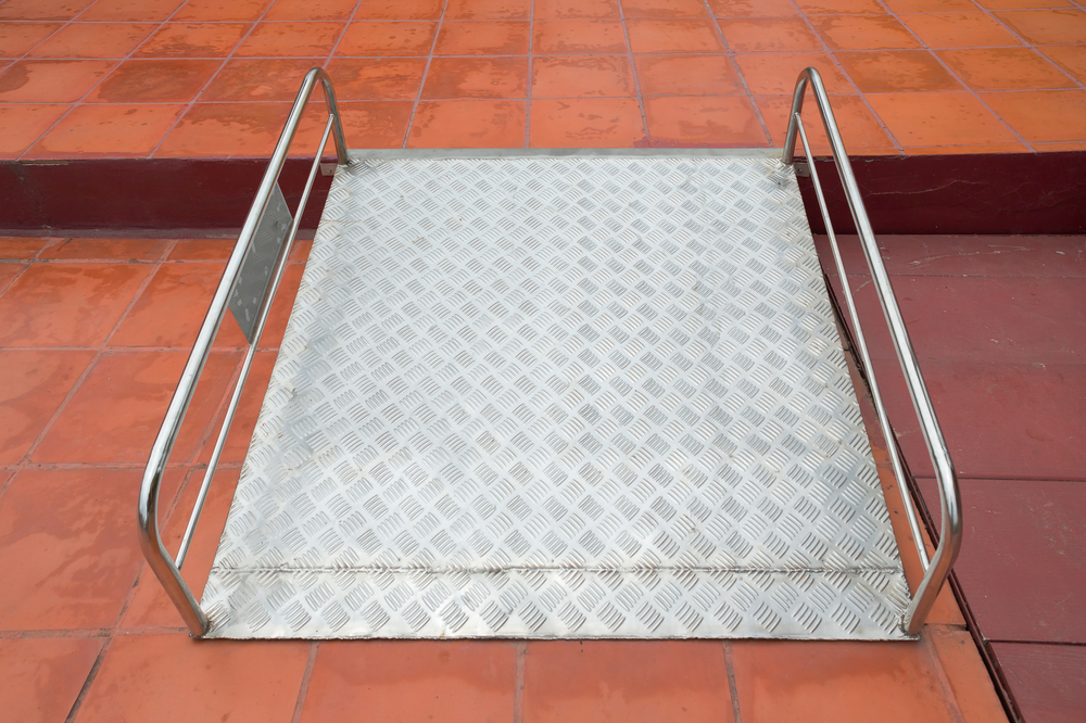 ramp way for support wheelchair disabled people. Barrier-free access. ramp way for support wheelchair disabled people. Barrier-free access.