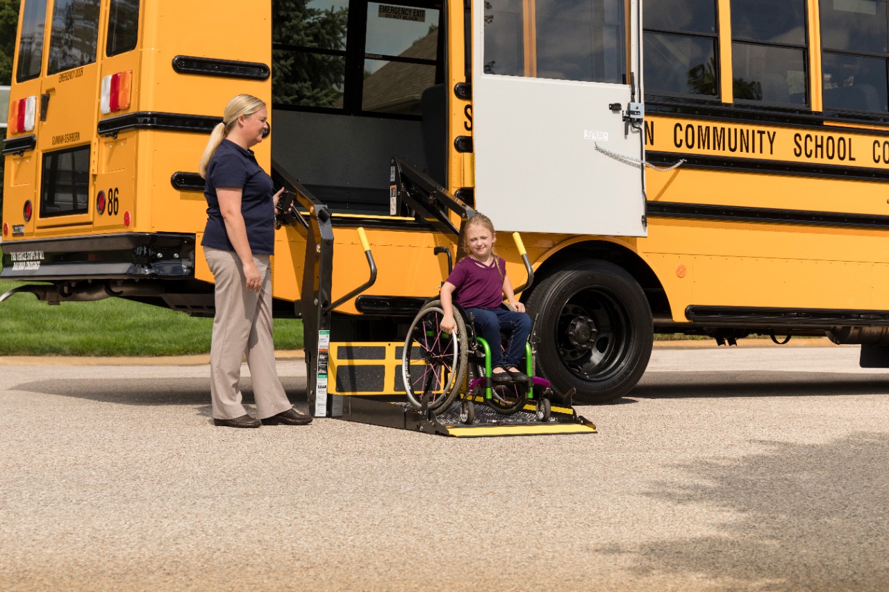 wheelchair lift on schoolbus