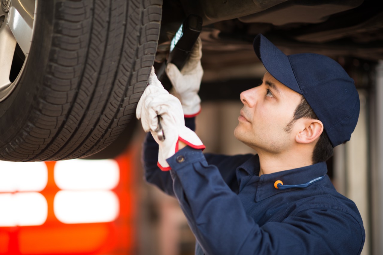 inspecting a tire