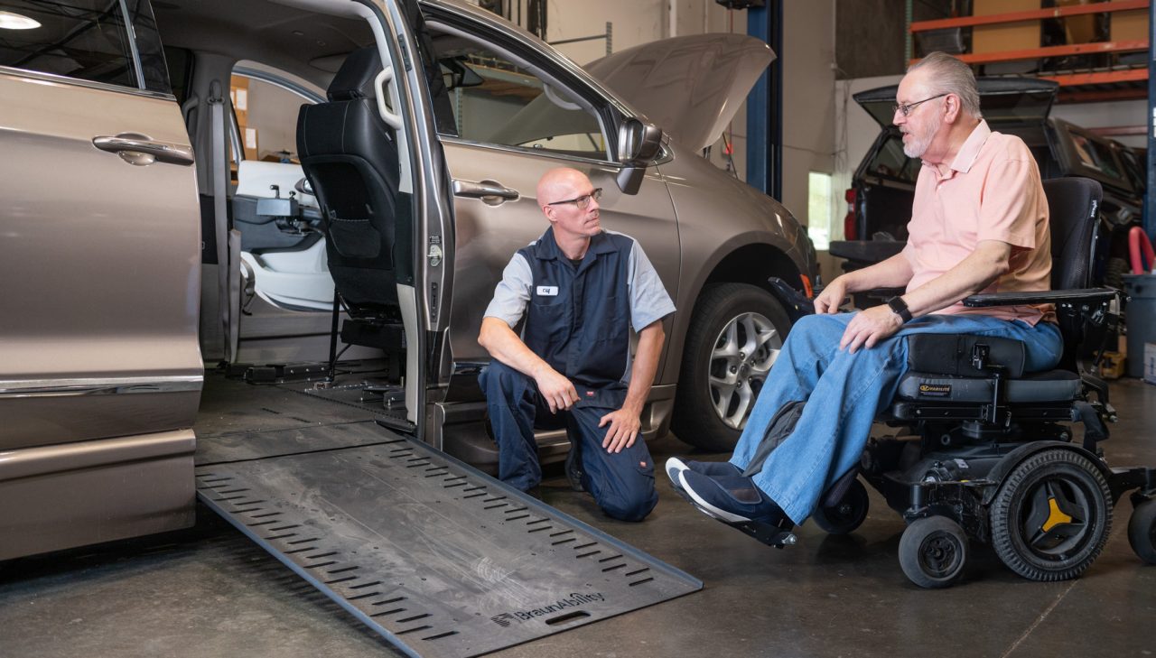 BraunAbility Certified Mechanic and Customer