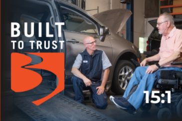 BraunAbility Chosen 8:1 by mobility service techs