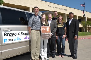 Colony High School representatives accept the inaugural Ralph W. Braun Spirit of Ability Award