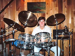 Jason Gerling as a young man with his drumset