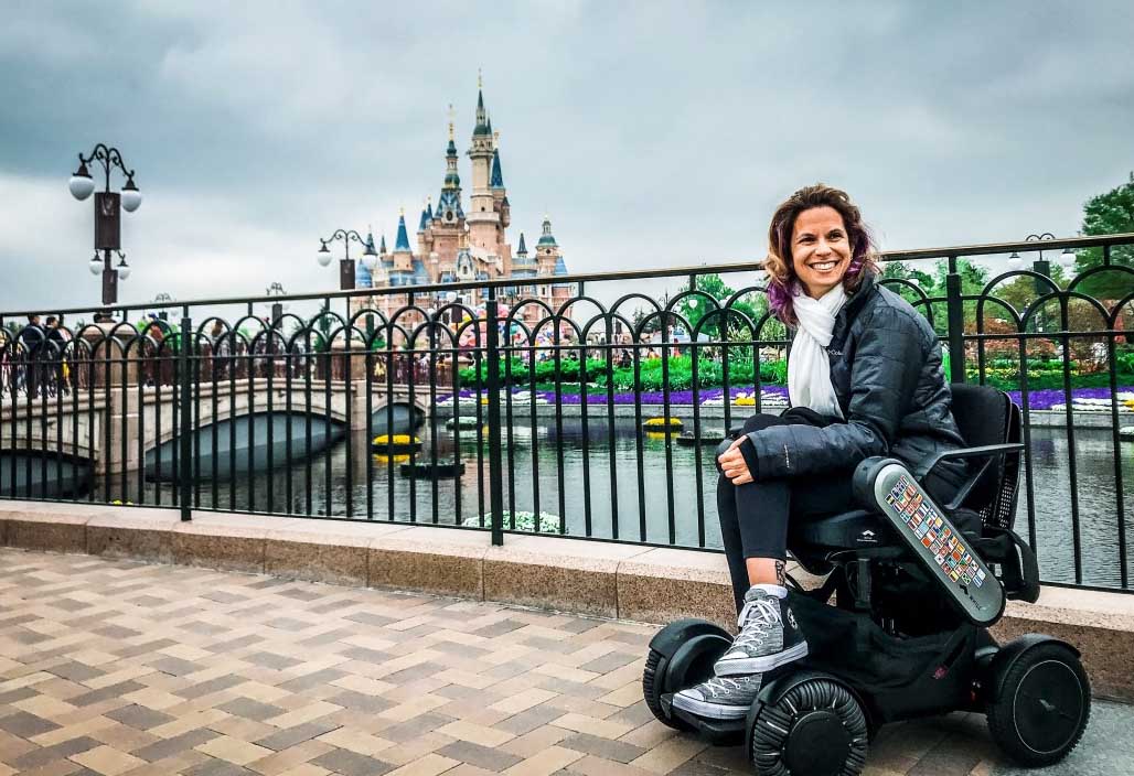 Veteran Sylvia Longmire drives from a transfer seat in her accessible BraunAbility MXV